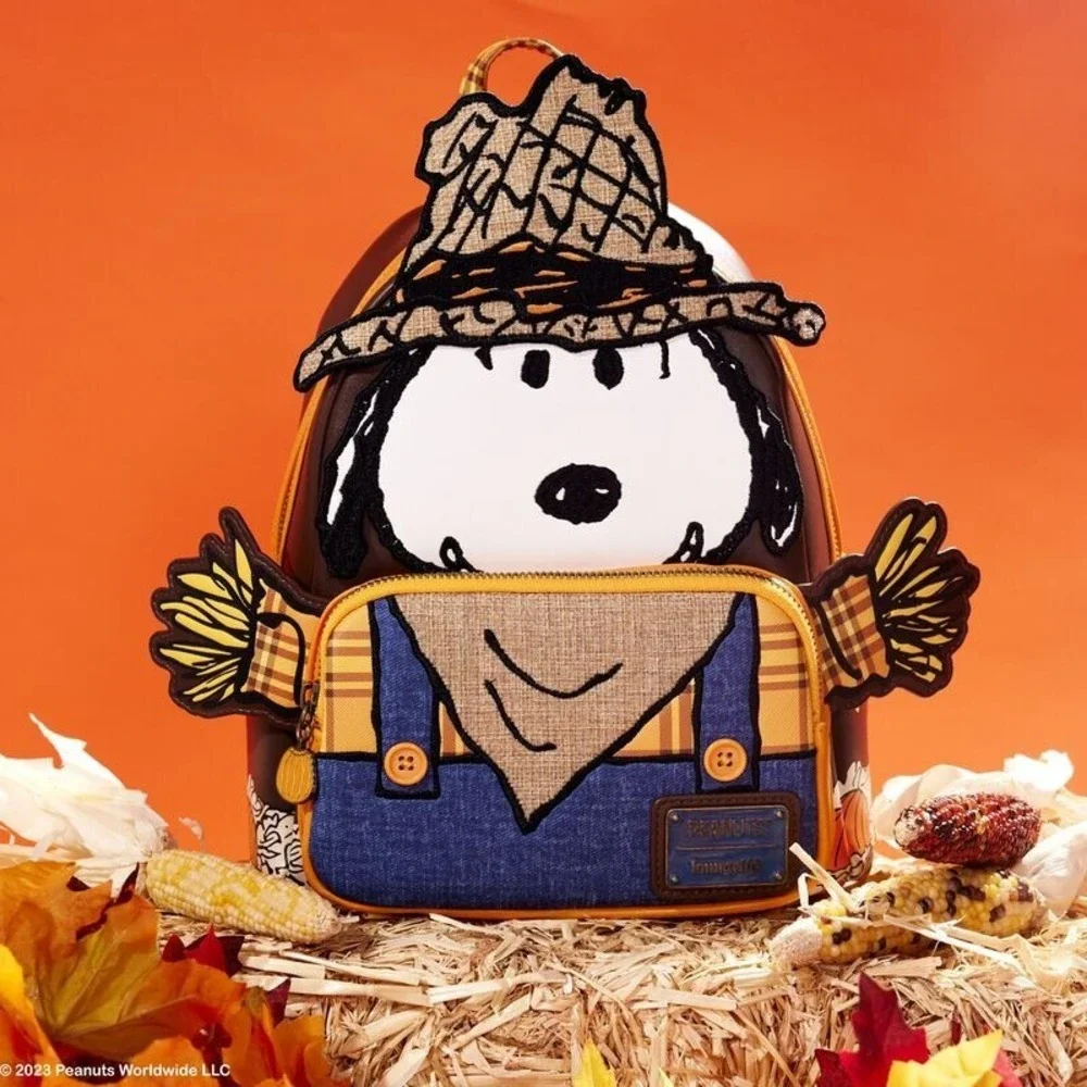 Loungefly Peanuts Snoopy Scarecrow Halloween Cosplay Mini Backpack‎